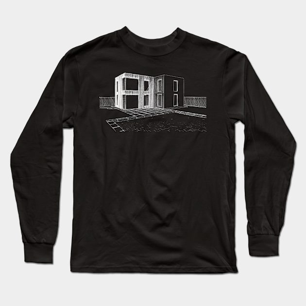 Architecture Sketch Long Sleeve T-Shirt by Worldengine